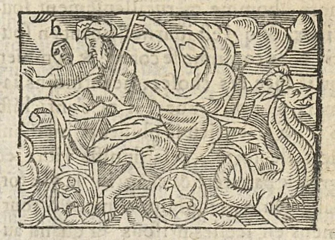 An illustration from La Chiromance et phisiognomie par le regard des membres de l'homme..., le tout mis en françois par Antoine du Moulin masconnois, 1638, leaf 98