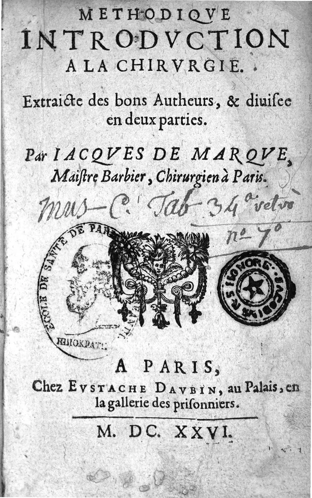 An illustration from Methodique introduction à la chirurgie, 1626, leaf 2