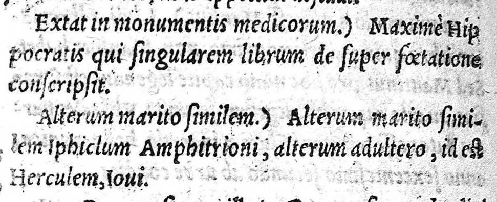 An illustration from Georgii Pictorii... Opera nova in quibus mirifica, jocos salesque, poetica, historica et medica lib. v. complectitur. Item ΟΝΟΜΑΤΟΘΕΤΝΣ qui locorum, montium, fontium... nomina continet. Praeterea in Marsilii Ficini de Tuenda studiosorum sanitate librum scholia. Item in Plinii Naturalis historiae septimum librum annotationes, 1569, leaf 377