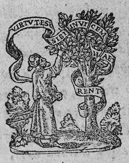 An illustration from Ioannis Velcurionis Commentariorum libri IIII. in universam Aristotelis Physicen: nunc recens summa fide exactaque diligentia castigati & excusi, 1558, leaf 0