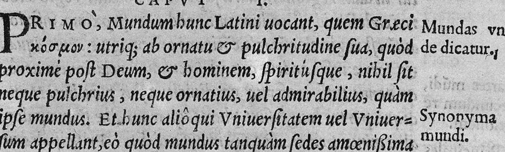 An illustration from Ioannis Velcurionis Commentariorum libri IIII. in universam Aristotelis Physicen: nunc recens summa fide exactaque diligentia castigati & excusi, 1558, leaf 172