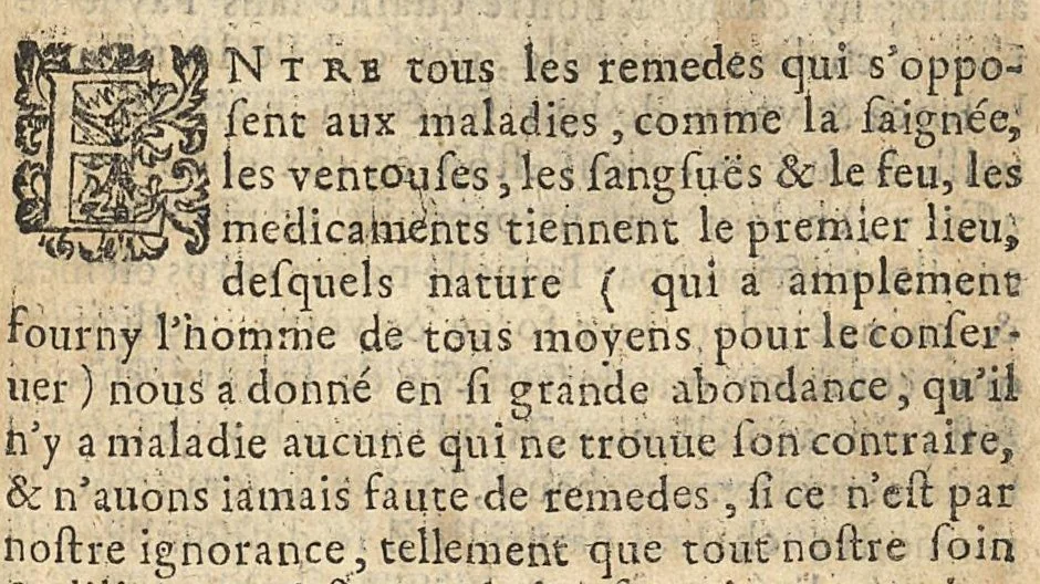 An illustration from Epitome des preceptes de medecine et de chirurgie. Avec ample declaration des remedes propres aux maladies, 1642, leaf 716