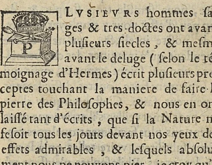 An illustration from Cosmopolite ou nouvelle lumiere chimyque, divisée en douze traitez...reveuz & fidelement corrigez sur les plus anciens exemplaires, 1671, leaf 20