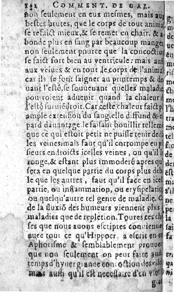 An illustration from Les aphorismes d'Hippocrates avec le commentaire de Galien sur le premier livre. Traduicts de grec en françois par M. J. Berche...plus les aphorismes de Jean Damascene..., 1628, leaf 131