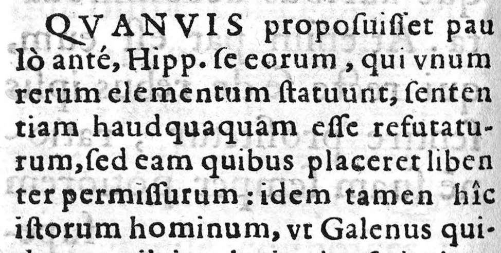 An illustration from Hippocratis de Natura Humana Liber Hieronymi Ximenez ... commentariis illustratus, 1589, leaf 79