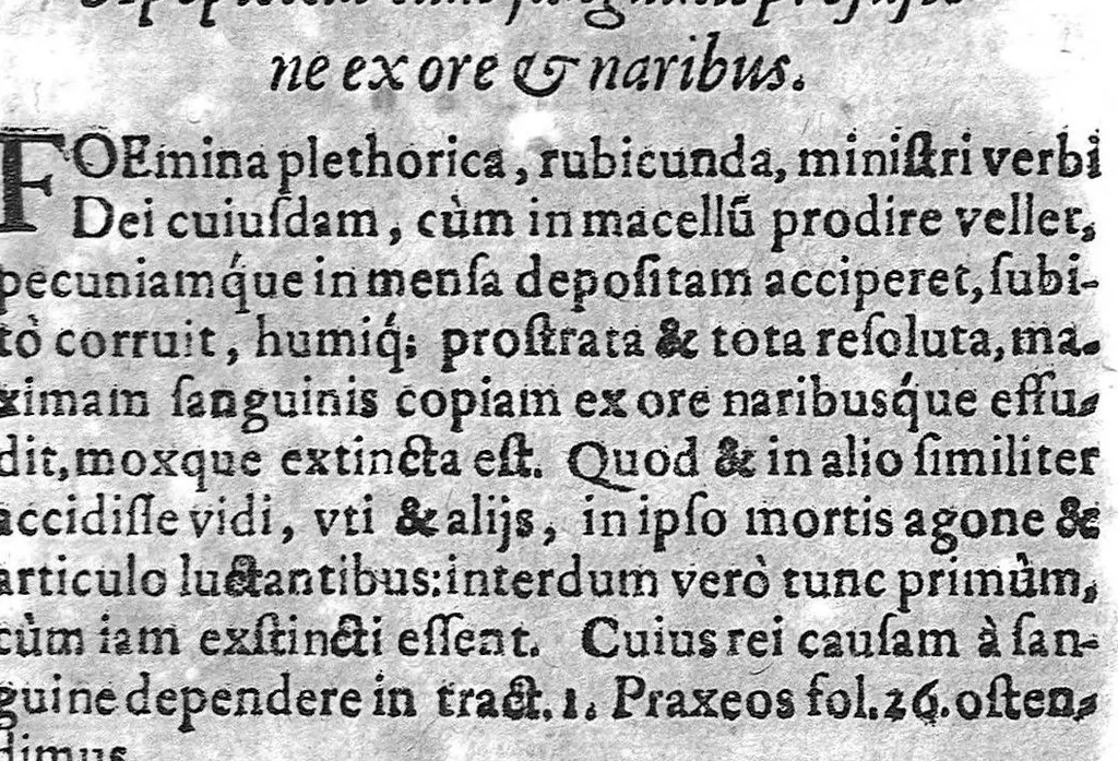An illustration from Felicis Plateri,... Observationum, in hominis affectibus plerisque, corpori et animo, functionum laesione, dolore, aliave molestia et vitio incommodantibus, libri tres, ad Praxeos illius tractatus tres... accommodati..., 1614, leaf 59