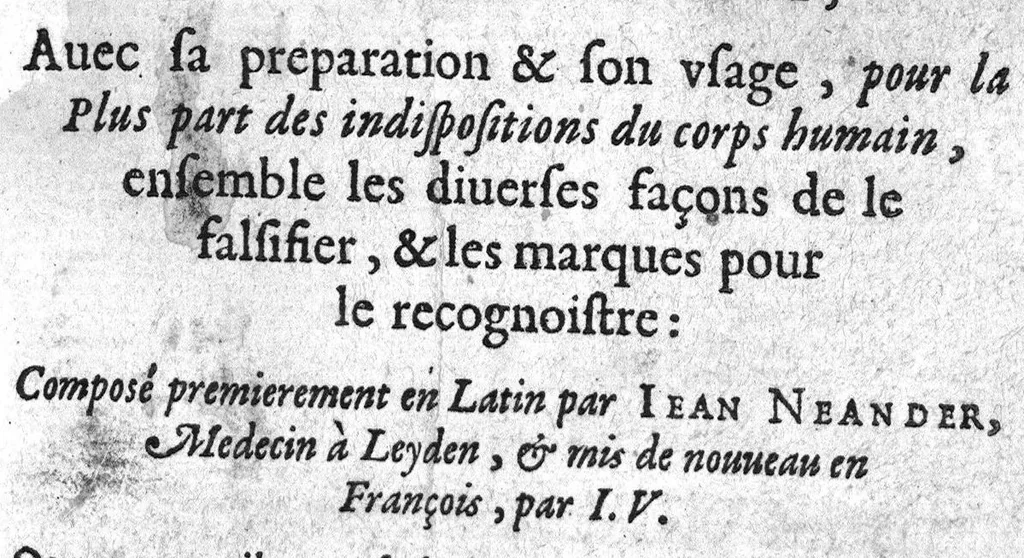 An illustration from Traicté du tabac, ou nicotiane, panacee, petun : autrement herbe a la Reyne...., 1626, leaf 0