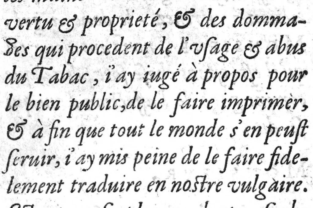 An illustration from Traicté du tabac, ou nicotiane, panacee, petun : autrement herbe a la Reyne...., 1626, leaf 2