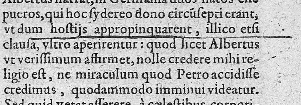 An illustration from Caesaris Vanini Neapolitani theologi, ..., de Admirandis Nature Reginae Deaque Mortalium Arcanis, 1616, leaf 447