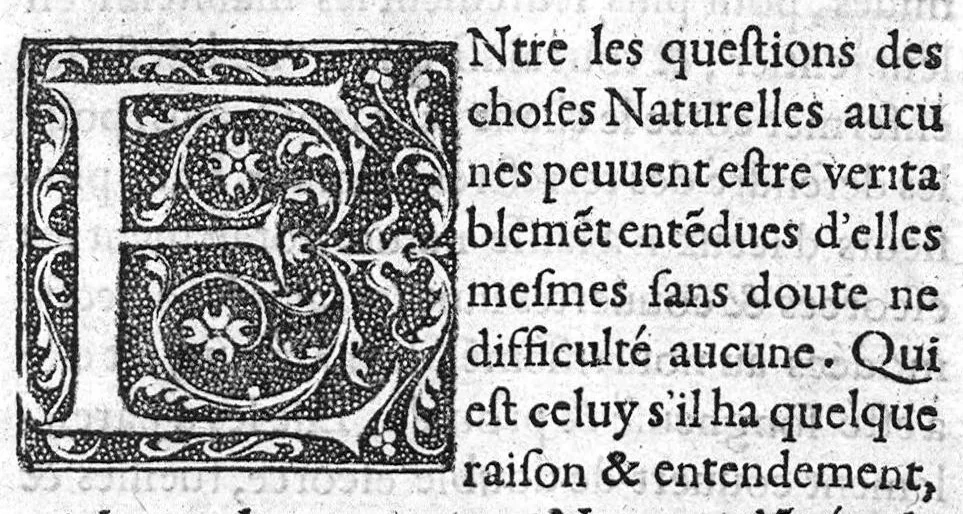 An illustration from Les problemes d'Alexandre Aphrodisé, excellent et ancien philosophe, pleins de matieres de medecine et de philosophie, traduits de grec en françois,..., 1555, leaf 16