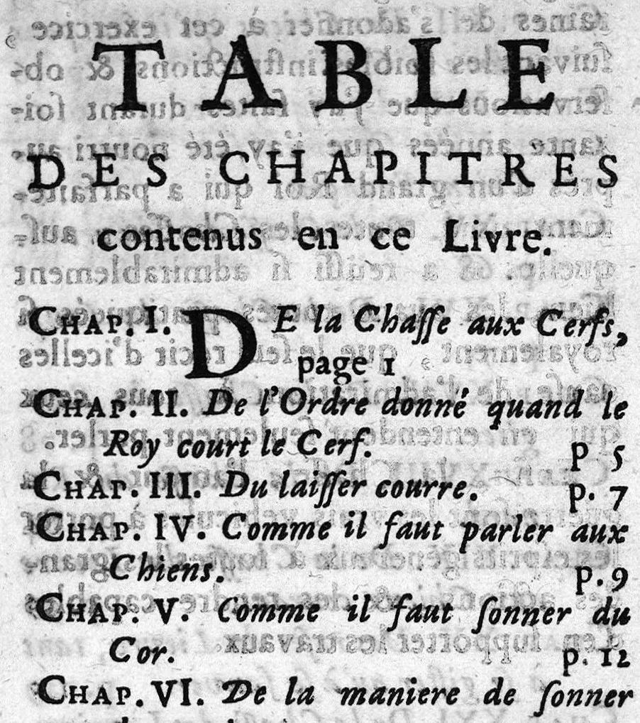 An illustration from Le Parfait Chasseur. Pour l'Instruction des personnes de qualité ou autres qui aiment la Chasse, pour se rendre capables de cet Exercice, apprendre aux Veneurs, Picqueurs, Fauconniers, & Valets de Chiens à servir dans les grands Equipages ... Par Mr De Selincourt, 1683, leaf 14
