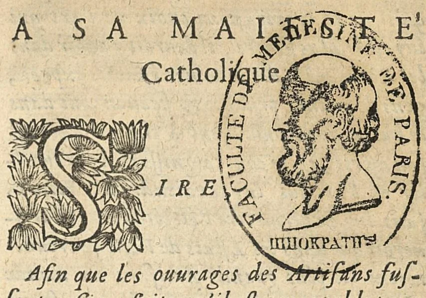 An illustration from L'examen des esprits pour les sciences où se monstrent les différences d'Esprits...augmenté de la derniere impression d'Espagne, 1645, leaf 34