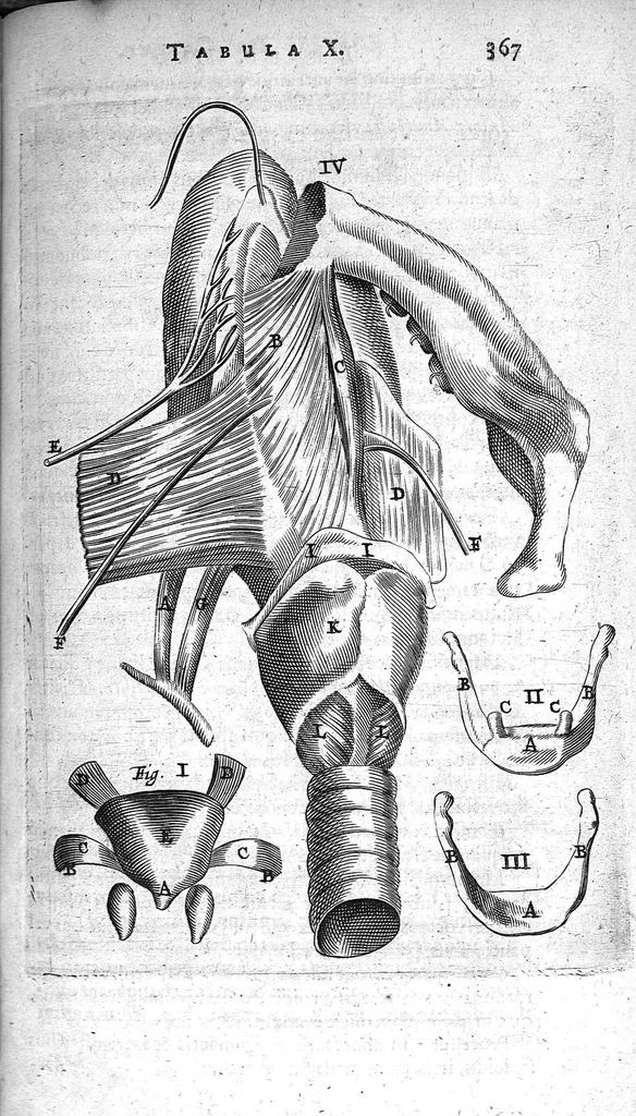 An illustration from Anatomia, ex Caspari Bartholini..., 1666, leaf 383