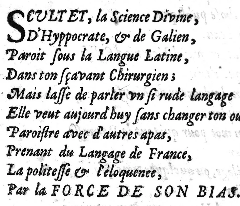 An illustration from L'arcenal de chirurgie, 1675, leaf 427