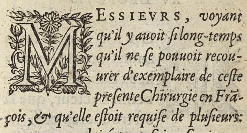 An illustration from Les Institutions chirurgiques, 1629, leaf 2