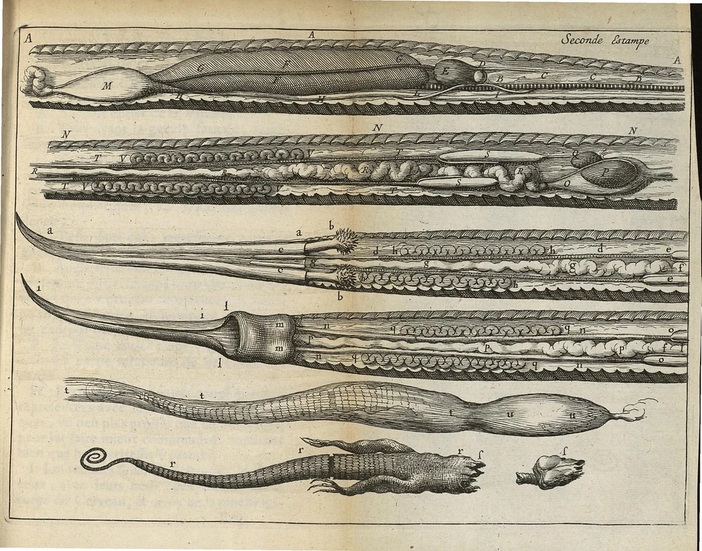 An illustration from Nouvelles expériences sur la vipere, ou l'on verra une description exacte de toutes ses parties, la source de son venin, ses divers effets, & les remedes exquis que les artistes peuvent tirer cu corps de cet animal..., 1672, leaf 82