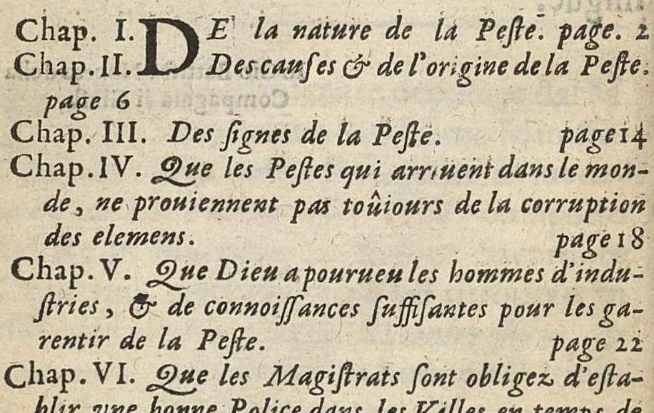 An illustration from Preservatifs et remedes contre la peste, ou le capucin charitable, enseignant la methode pour remedier aux grandes miseres que la peste a coutume de causer parmy les peuples..., 1668, leaf 21