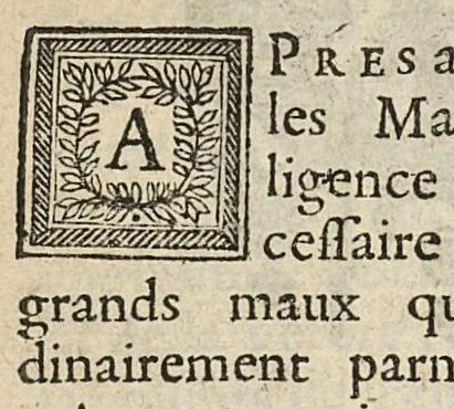 An illustration from Preservatifs et remedes contre la peste, ou le capucin charitable, enseignant la methode pour remedier aux grandes miseres que la peste a coutume de causer parmy les peuples..., 1668, leaf 405