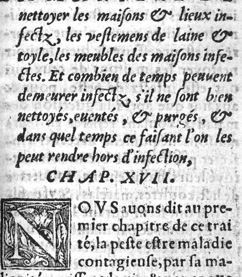 An illustration from Traicte de la peste, composé par Maistre François Valleriole Docteur en medecine. Duquel voyez le sommaire en la page suyvante,, 1566, leaf 192