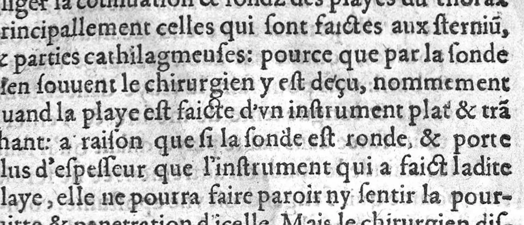 An illustration from Officinne et jardin de chirurgie militaire contenant les instrumentz et plantes tres necessaires a tous Chi[r]urgiens...avec certains cathalogues des ingrediens propres à chacun membre tant similaires qu’organiques. Dedié à haut et puissant seigneur M. François Gouffier, sieur de Crevecoeur Chevalier des deux ordres du Roy. Plus un traicté des contrepoisons et cure de la Peste et declaration d’un Enigme le tout experimenté et mis en lumiere pour l’utilité du public. Par Esaïe le Lievre Chirurgien,, 1583, leaf 51