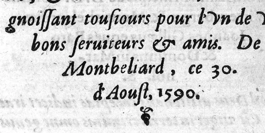 An illustration from Histoire notable de la rage des loups, advenue l'an MDXC, avec les remedes pour empescher la rage, qui survient après la morsure des Loups, Chiens et autres bestes enragees. Le tout mis en lumiere par Jean Bauhind, Medecin de Tres-illustre Prince, Monsieur Friderich, Conte de Vvirtemberg, Mont. etc.,, 1591, leaf 4