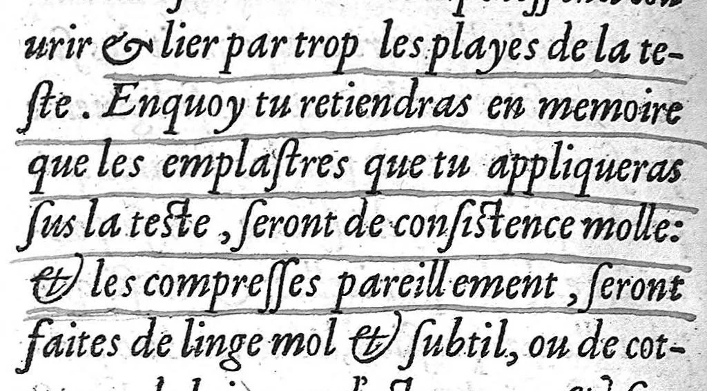 An illustration from La Methode Curative des Playes et Fracture de la teste humaine. Avec les pourtraits des Instruments necessaires pour la curation d’icelles. Par M. Ambroise Paré Chirurgien ordinaire du Roy, et Juré à Paris,, 1561, leaf 373