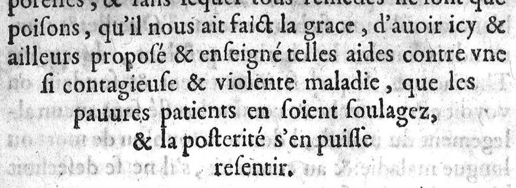 An illustration from Remedes certains et bien epprouvez contre la peste..., 1628, leaf 45