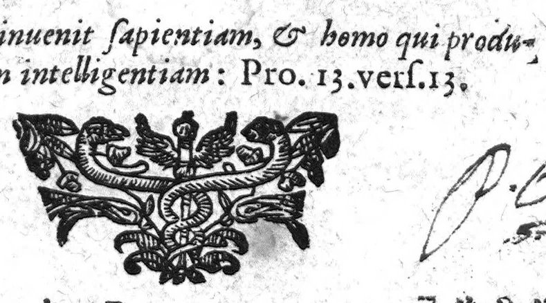 An illustration from Traicté de la vraye unique grande et universelle medecine des anciens...dite des recens or potable.., 1633, leaf 0