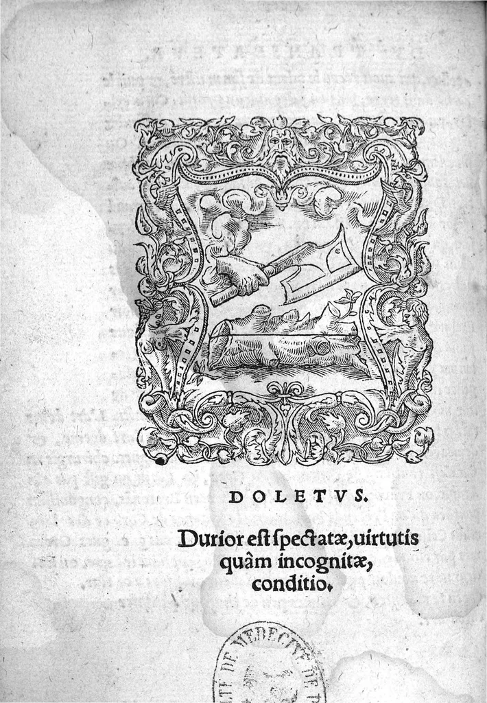An illustration from Du mouvement des muscles, Livre deux. Autheur Galien. Nouvellement traduict de Latin en Françoys, par Monsieur Jehan Canappe Docteur en Médecine, 1541, leaf 87