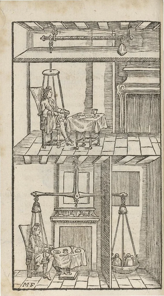 An illustration from Science de la transpiration ou medecine statique...trad. de M. Alemand, 1695, leaf 25