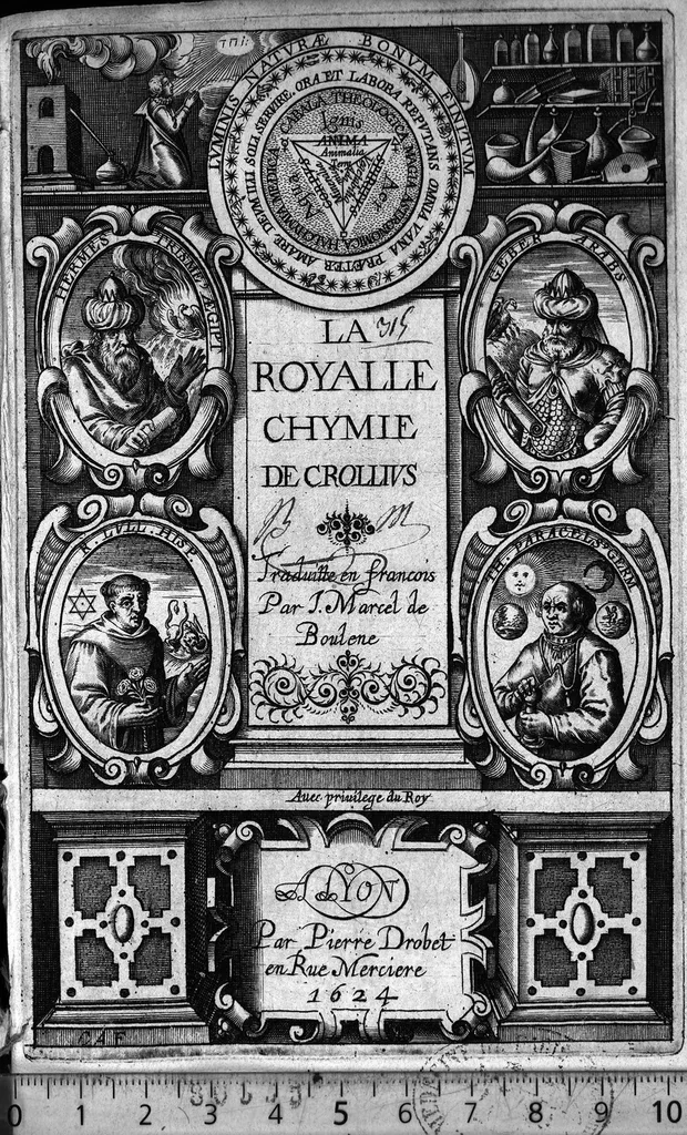 An illustration from La Royalle chymie..trad. en françois par J. Marcel de Boulene, 1624, leaf 0