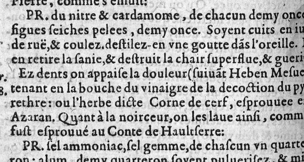 An illustration from La grande chirurgie de M. Gui de Chauliac, Medecin tres-fameux de l’Université de Monpelier, composee l’an de grace M.CCC.LXIII. Restituee nouvellement a sa dignité, par M. Laurens Joubert, Medecin ordinaire du Roy, et du Roy de Navarre, premier Docteur regent stipendié, Chancelier et Juge de ladicte Université. Voyez au prochain feuillet, ce que M. Joubert ha faict (outre sa nouvelle traduction) et fourny du sien, en recognoissant cest’ œuvre,, 1579, leaf 905