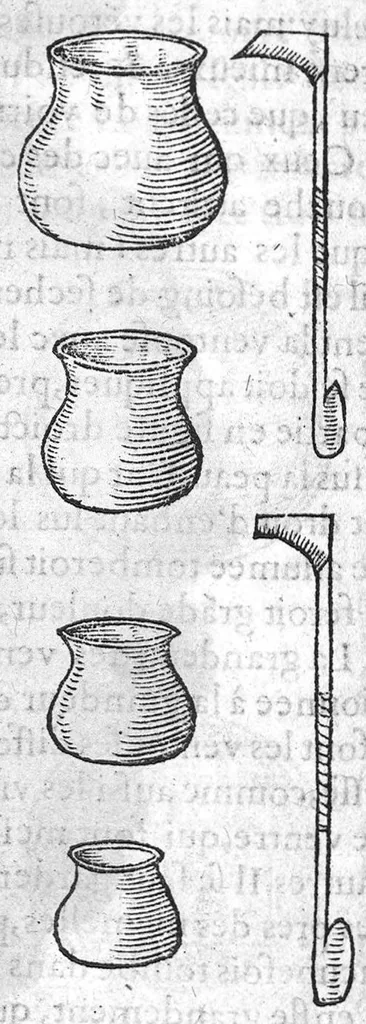 An illustration from Chirurgie françoise, recueillie par M. Jaques Dalechamps, Docteur Medicin, et Lecteur ordinaire de ceste profession à Lyon. Avec plusieurs figures des instrumens necessaires pour l’operation manuelle. La page 14. contient les principaux chefz de ce qui se discourt en cest œuvre,, 1569, leaf 281