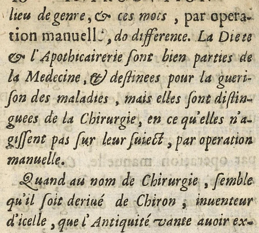An illustration from Methodique introduction à la chirurgie. Annotations de M. de Montreuil, 1660, leaf 17
