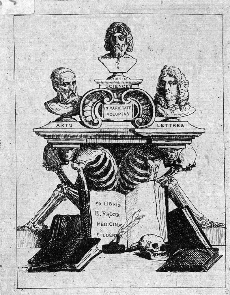 An illustration from ...De pudendagra sue hispanica libri duo. extraicts desdits livres en francoys pour les chirurgiens, 1553, leaf 0