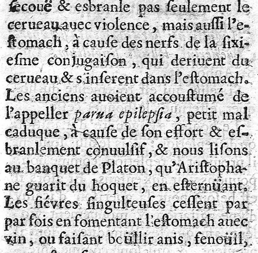 An illustration from Les Aphorismes, trad. par J. Vigier,..., 1666, leaf 360