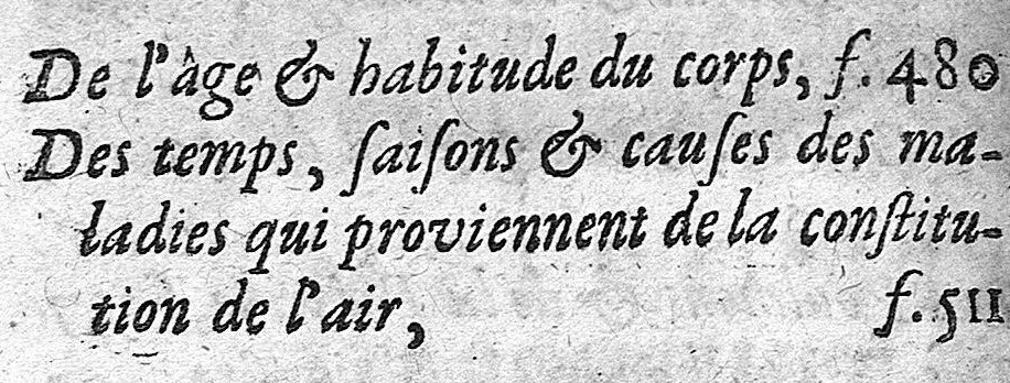 An illustration from Les Aphorismes, trad. par J. Vigier,..., 1666, leaf 57