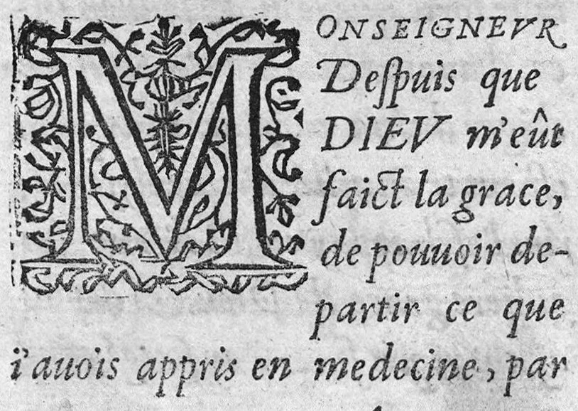 An illustration from Traicté de la dysenterie, et cure d’icelle, divisé en deux parties : l’une contenant la maladie, Causes, et Symptomes d’icelle : l’autre la Curation. Composé par Guillaume Souviros, Docteur en la faculté de Medecine de Montpellier, et Medecin en Tolose,, 1574, leaf 2