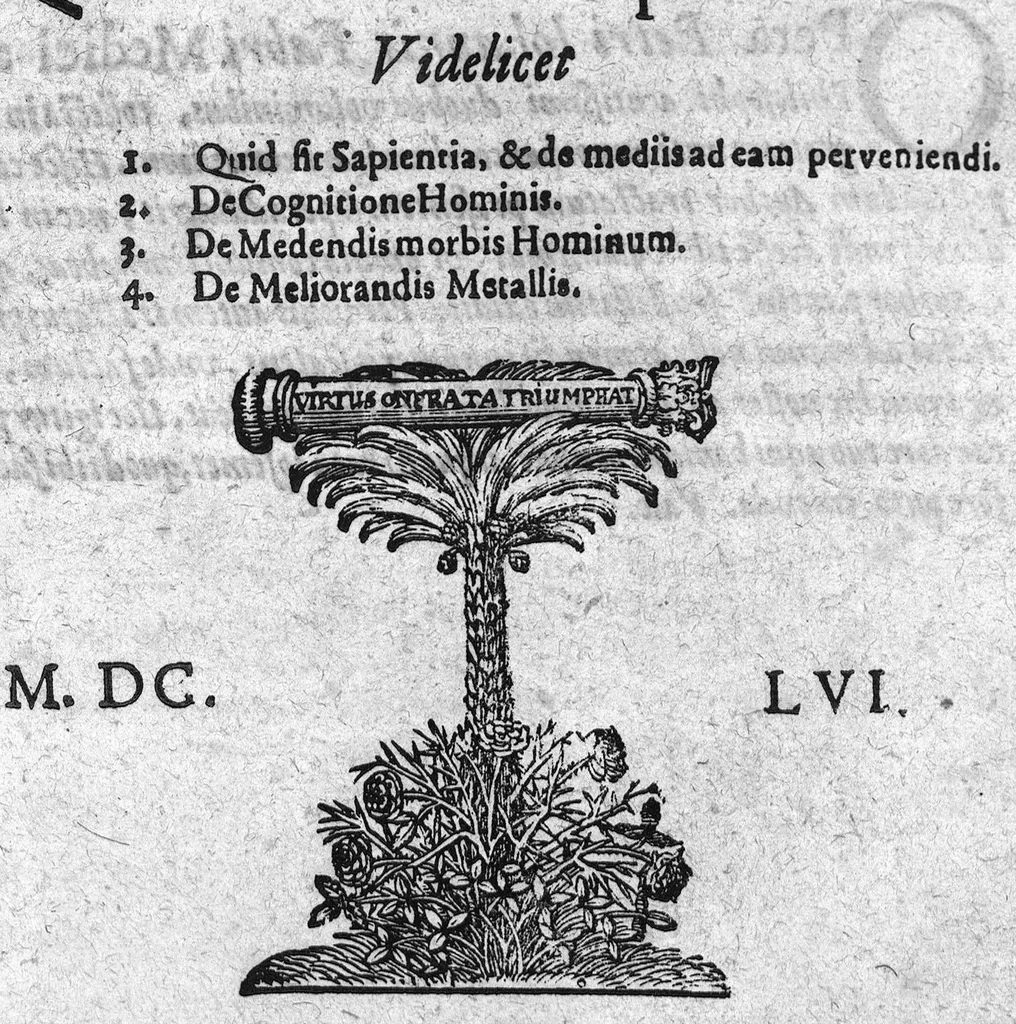 An illustration from Petri Johannis Fabri,... Operum voluminibus duobus exhibitorum, volumen prius in quo I Panchymicum... II Sapientia universalis... Opera reliqua, volumine hoc posteriore comprehensa..., 1656, leaf 0