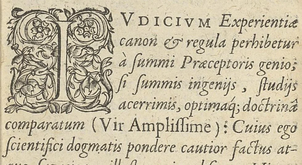 An illustration from In magni Hippocratis librum De humoribus purgandis et in libros tres De diaeta acutorum Ludovici Dureti, Segusiani commentarii interpretatione & enarratione insignes, a Petro Giradeto ... emendati, in ordinem distributi, ac primùm in lucem prolati. Adjecta est sub finem accurata constitutionis primae libri 2. Epidemi[o]n ejusdem authoris interpretatio . De ratione victus exquisiti in morbis acutis, sive de tecmarsi, liber primus., 1631, leaf 2