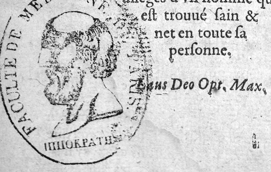 An illustration from Examen des elephantiques ou lepreux, recueilly de plusieurs bons et renommez Autheurs, Grecs, Latins, Arabes et François, par G. des Innocens, Chirurgien, natif et habitant de Tolose, 1595, leaf 131