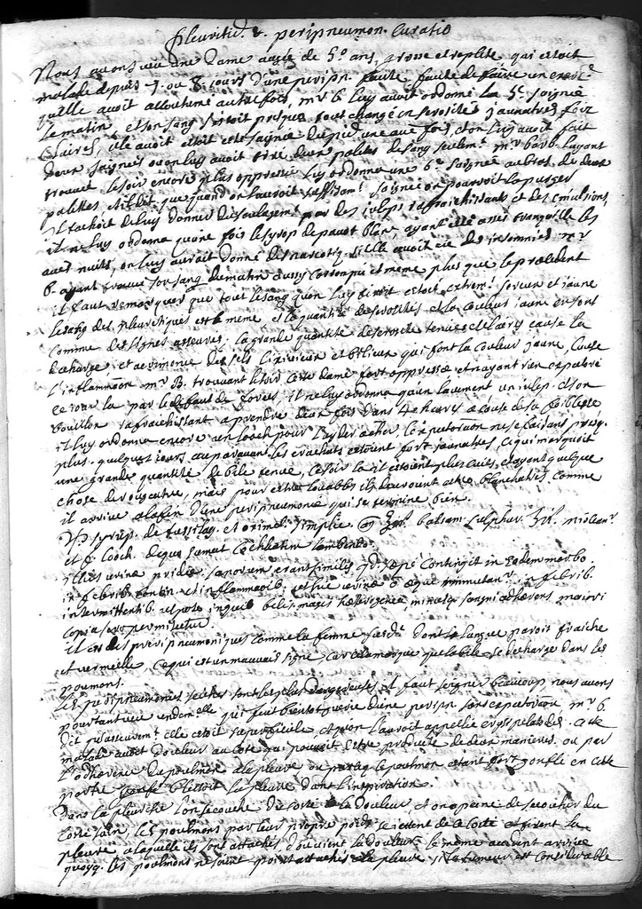 An illustration from Cahier des observations faites soubs monsieur Barbeyrac, 1686, leaf 18