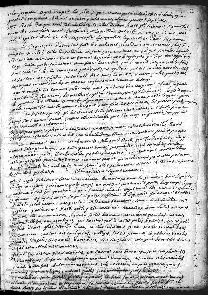 An illustration from Cahier des observations faites soubs monsieur Barbeyrac, 1686, leaf 2
