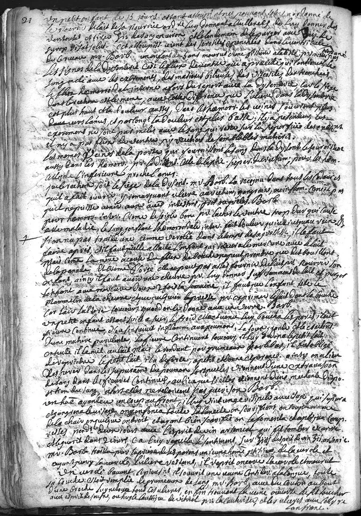 An illustration from Cahier des observations faites soubs monsieur Barbeyrac, 1686, leaf 43