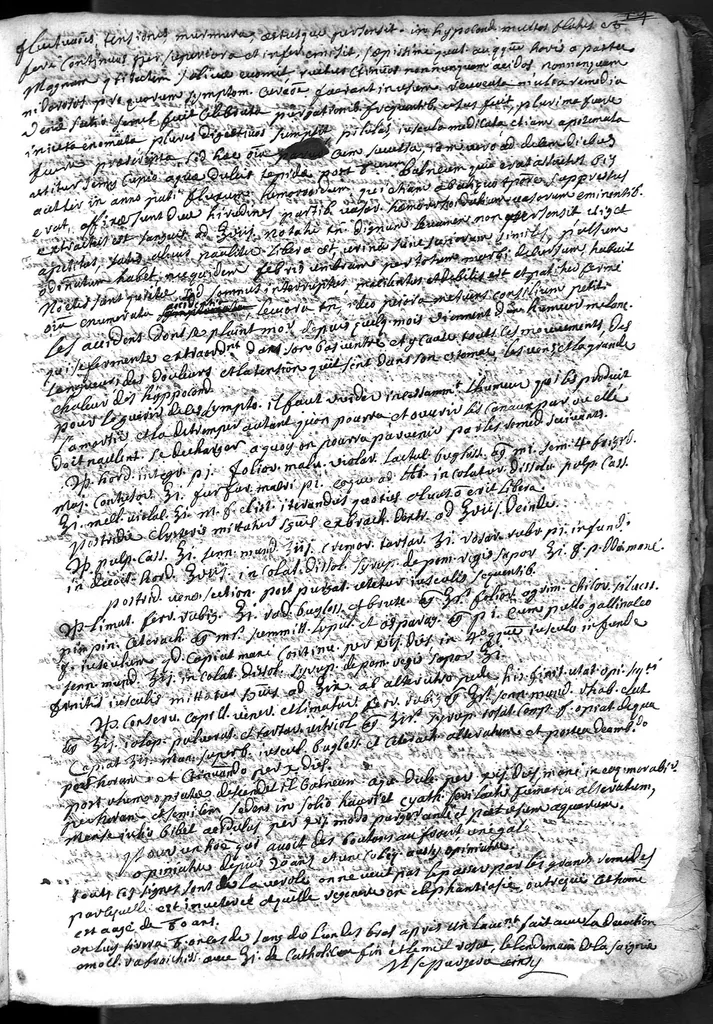 An illustration from Cahier des observations faites soubs monsieur Barbeyrac, 1686, leaf 60