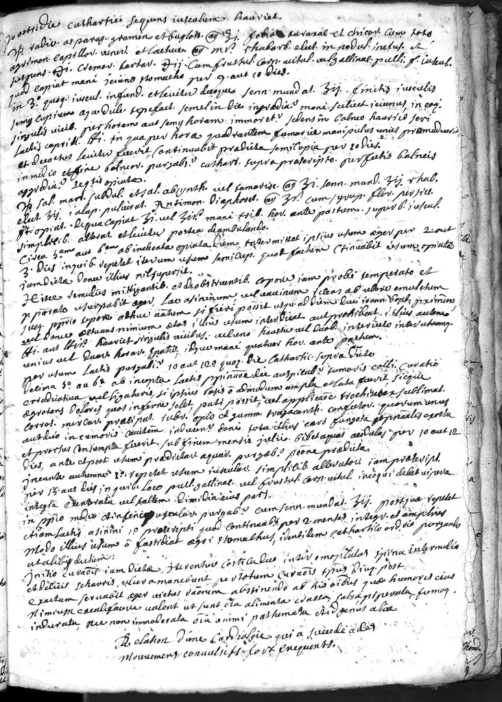 An illustration from Cahier des observations faites soubs monsieur Barbeyrac, 1686, leaf 96