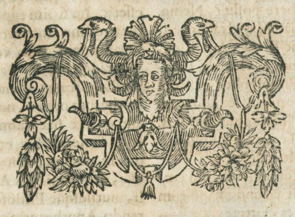 An illustration from Aur. Philip. Theoph. Paracelsi Bombast ab Hohenheim, medici et philosophi celeberrimi, chemicorúmque principis, opera omnia medico-chemico-chirurgica, tribus voluminibus comprehensa. Editio novissima et emendatissima, ad germanica & latina exemplaria accuratissimè collata : variis tractatibus & opusculis summâ hinc inde diligentiâ conquisitis, ut in voluminis primi præfatione indicatur, locupletata : indicibusque exactissimis instructa. Volumen primum, opera medica complectens., 1648, leaf 386