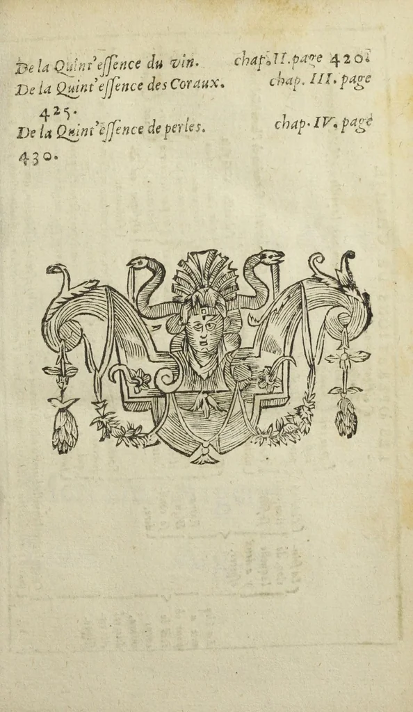 An illustration from Les elemens de chymie, de maistre Jean Beguin. Reveus, expliquez, & augmentez, par Jean Lucas de Roy, medecin boleducois. Quatriesme edition., 1637, leaf 17