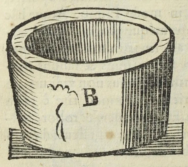 An illustration from Furni novi philosophici, sive Descriptio artis destillatoriae novæ ; spirituum, oleorum florum, aliorumque medicamentorum illius beneficio facillimâ quâdam & peculiari viâ è vegetabilibus, animalibus, & mineralibus, conficiendorum & quidem magno cum lucro ; agens quoque de illorum usu tam chymico quàm medico, edita & publicata ub gratiam veritatis studiosorum. Per Joannem Rudolphum Glauberum., 1658, leaf 414