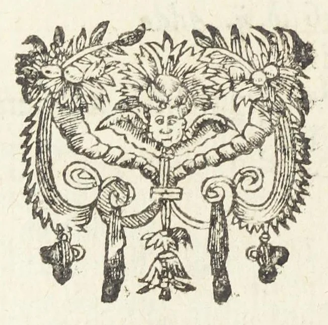An illustration from Dispensatorium medicum, continens Institutionum pharmaceuticarum lib. V. De materia medica lib. III. Pharmacopoeam itidem sive Antidotarium varium & absolutissimum, auctore Joan. Renodæo Medic. Paris. Regio. Opus hac tertia editione ab auctore infinitis locis emendatum & immutatum, tertia plusquam parte auctum, ac suis indicibus necessariis instructum. Cui accessit Nicolai Epiphanii med. nobiliss. Pharmacon. Empirica., 1623, leaf 892